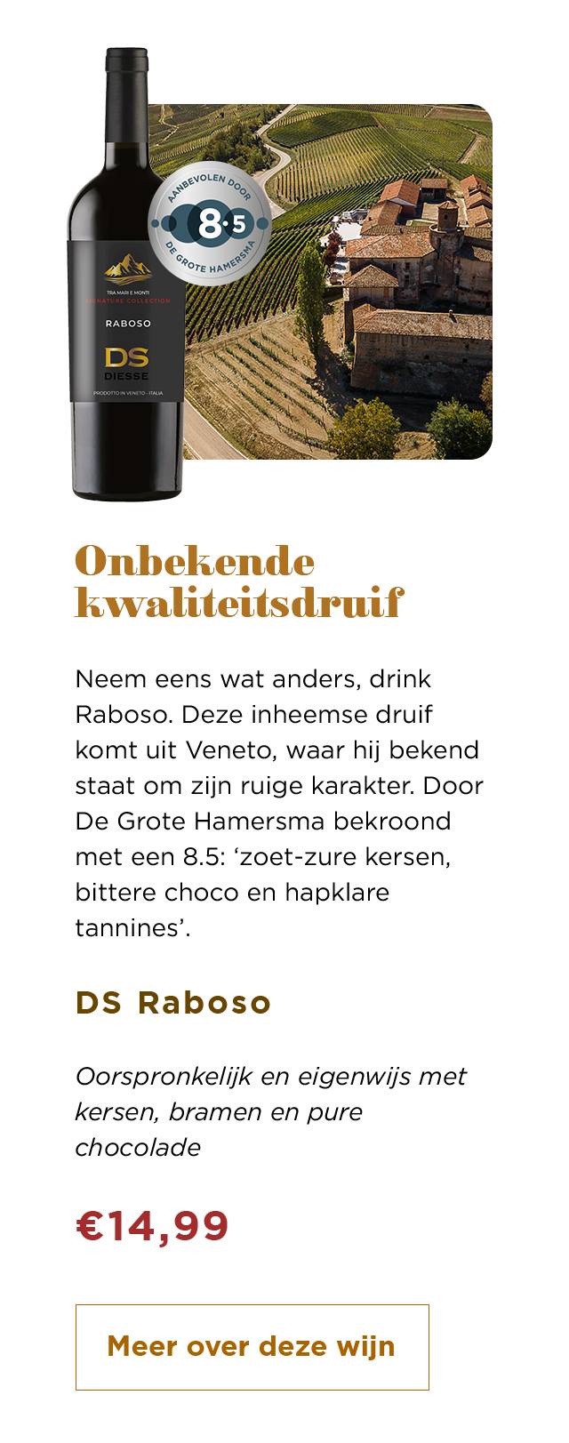 Onbekende kwaliteitsdruif | Meer over deze wijn