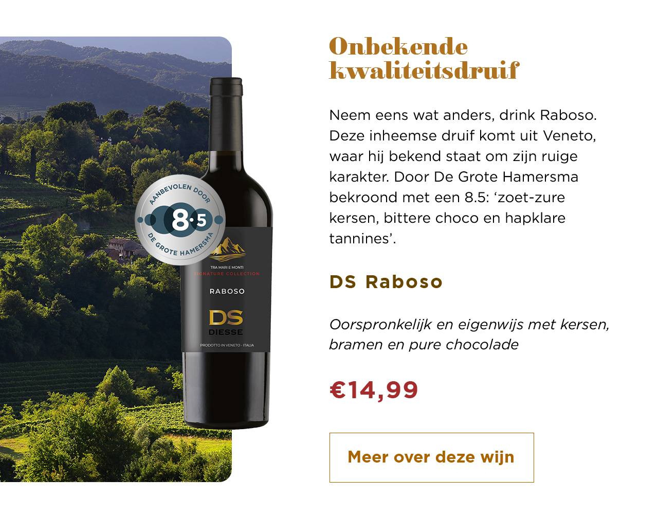 Onbekende kwaliteitsdruif | Meer over deze wijn