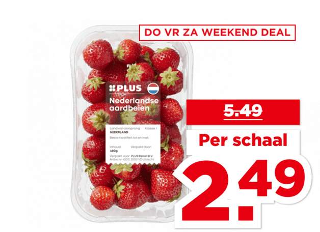 PLUS Nederlandse Aardbeien | Bekijk aanbieding
