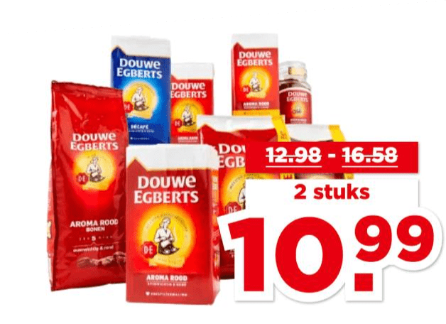  Douwe Egberts Aroma rood of décafé koffie