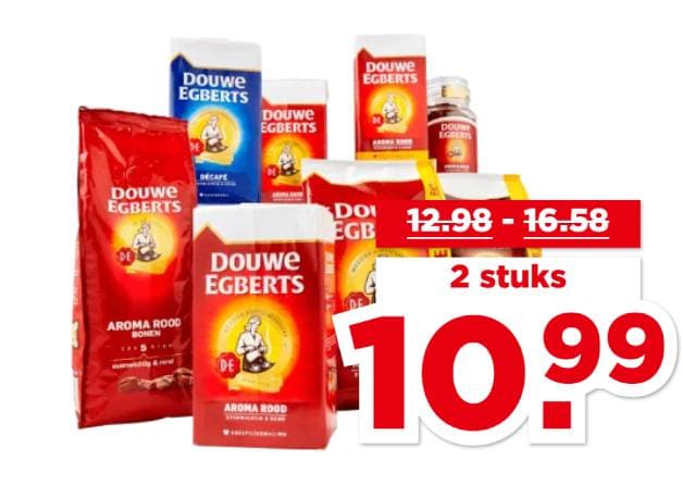  Douwe Egberts Aroma rood of décafé koffie