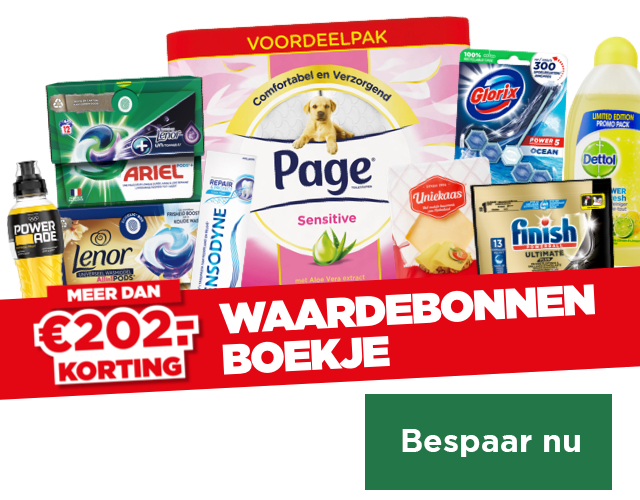 Meer dan €202,- korting | Waardebonnen boekje | Bespaar nu