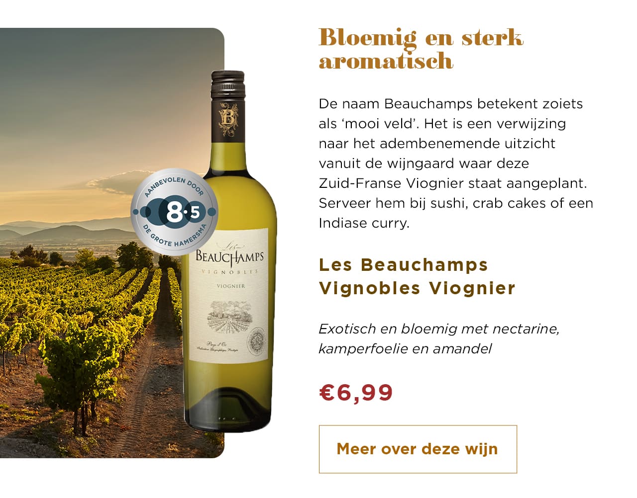 Bloemig en sterk aromatisch | Meer over deze wijn