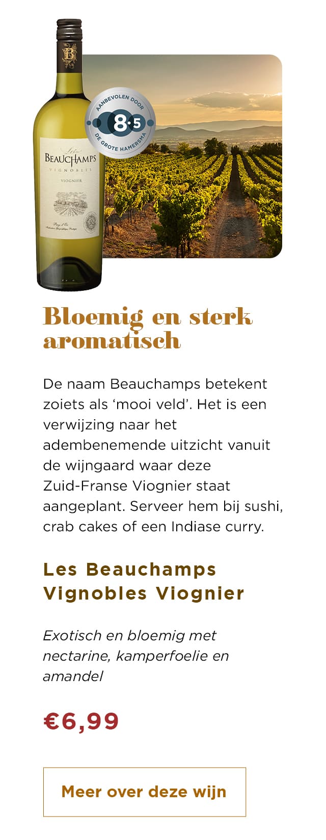 Bloemig en sterk aromatisch | Meer over deze wijn