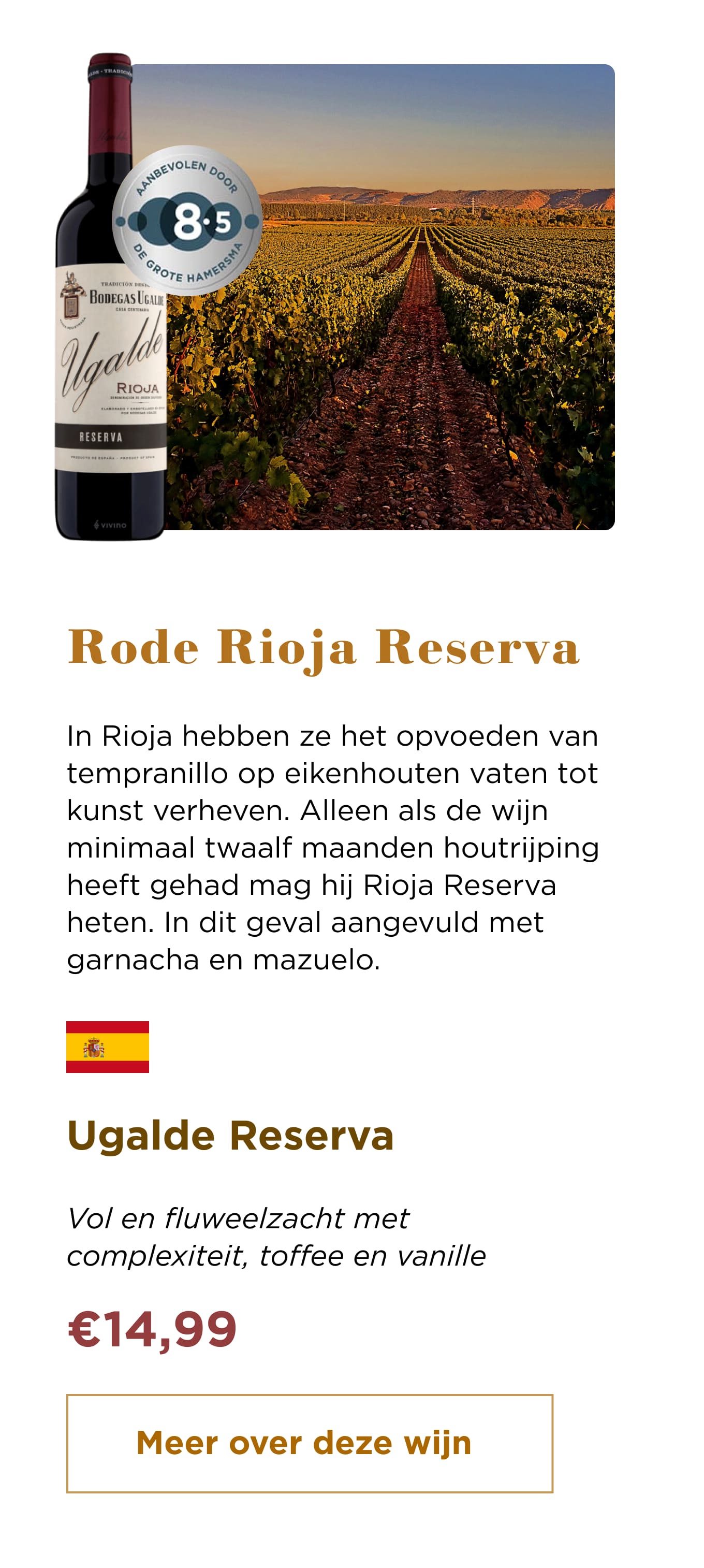 Rode Rioja Reserva | Meer over deze wijn