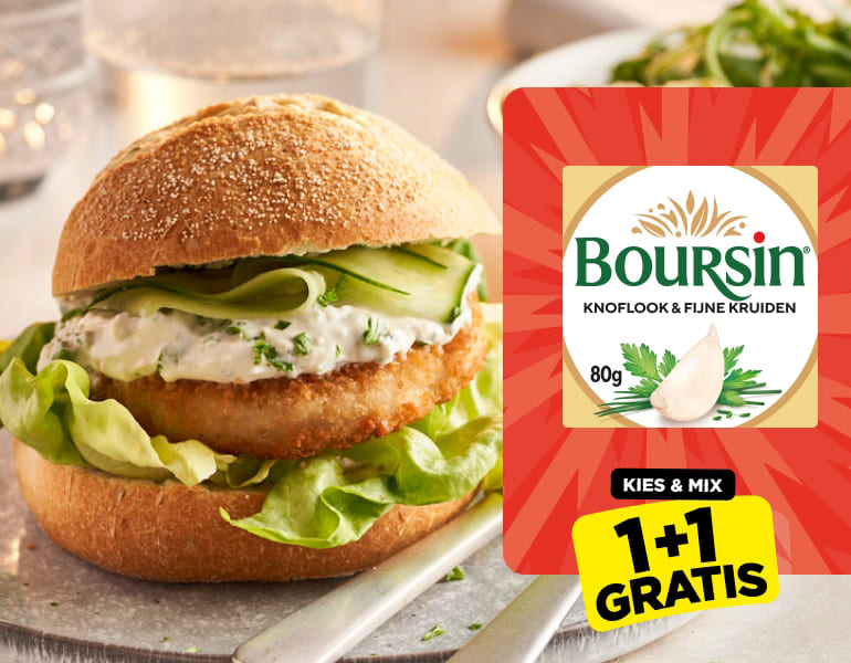 INSLAAN recept: visburger met Boursinsaus