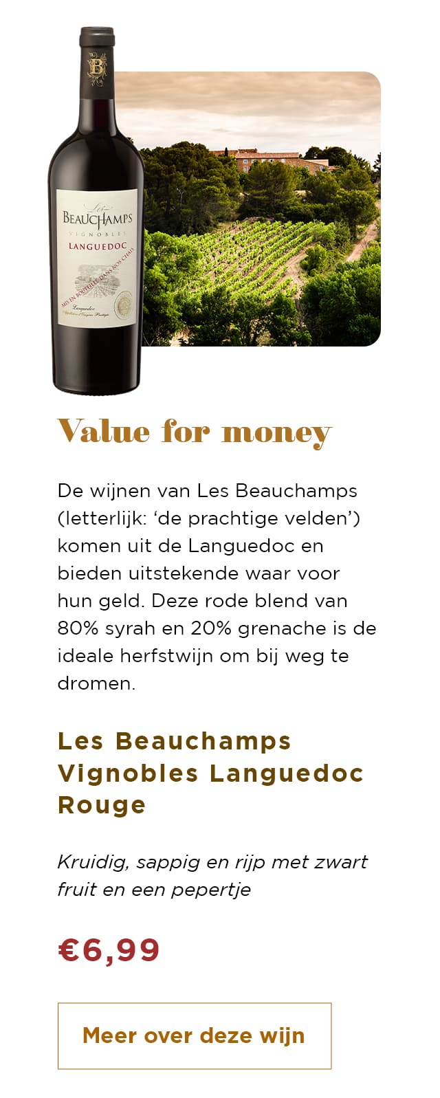 Les Beauchamps Vignobles Languedoc Rouge | Meer over deze wijn