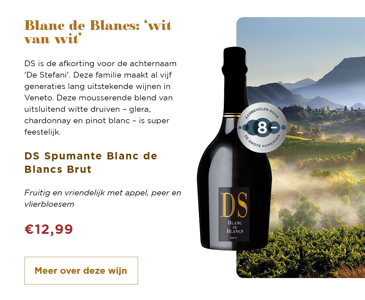 DS Spumante Blanc de Blancs Brut | Meer over deze wijn