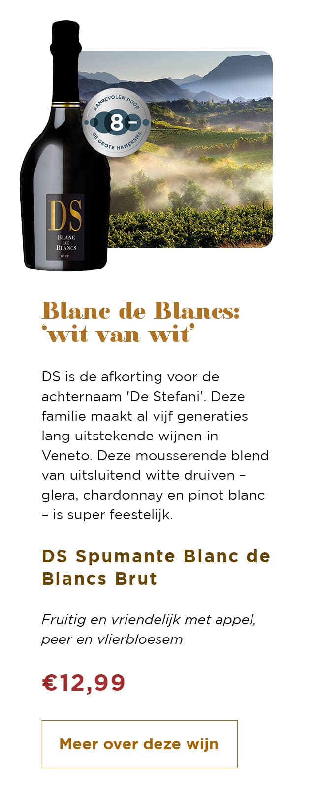 DS Spumante Blanc de Blancs Brut | Meer over deze wijn
