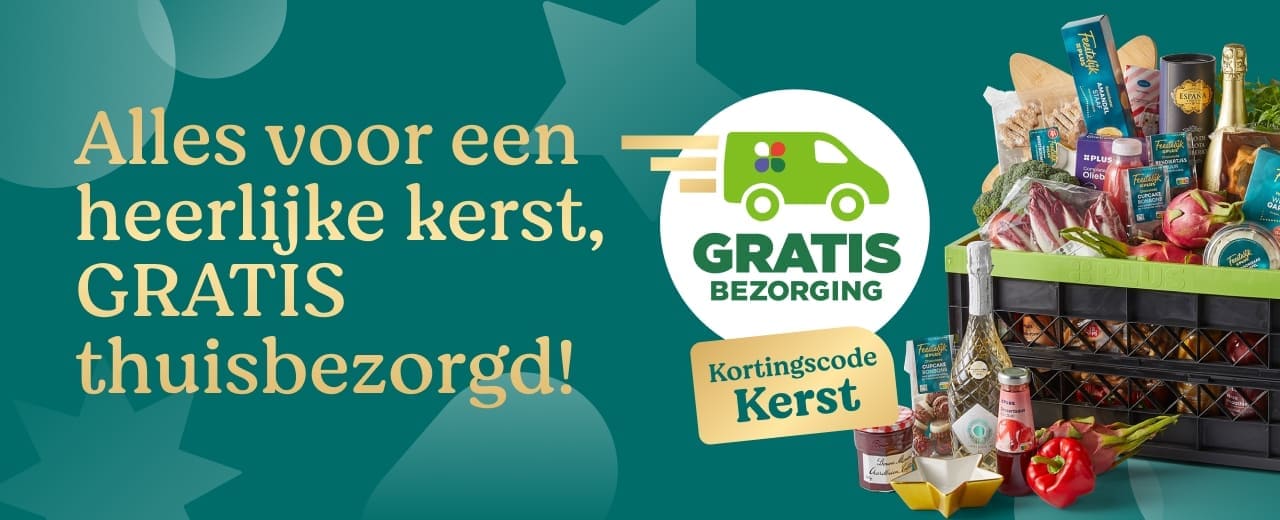 Boodschappen gratis thuisbezorgd met kortingscode KERST