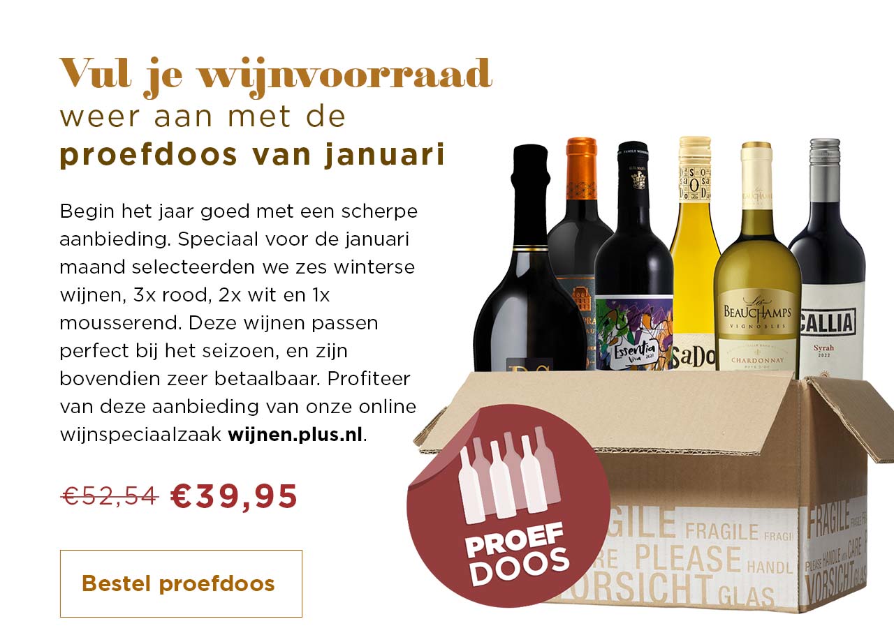 Vul je wijnvoorraad weer aan met de proefdoos van januari | Bekijk wijnen