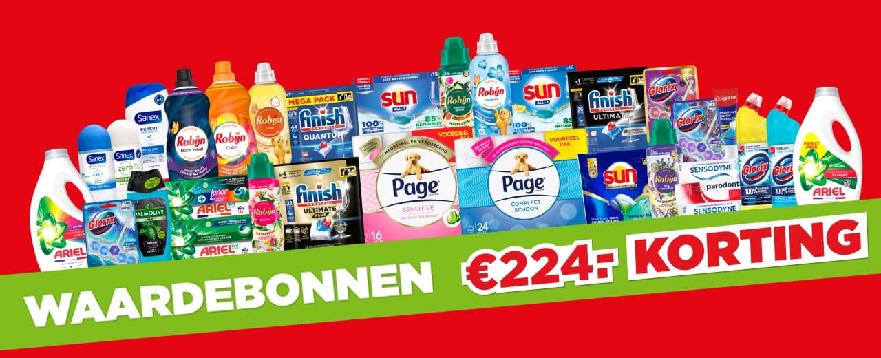 Meer dan 224 euro korting | Bekijk waardebonnen