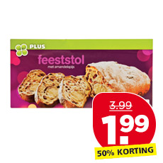 PLUS Feeststol met amandelspijs
