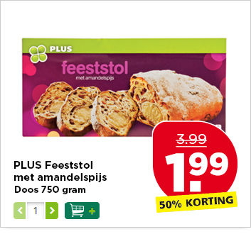 PLUS Feeststol met amandelspijs