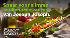 Spaar voor slimme keukenaccessoires van Joseph Joseph Spaar voor slimme keukenaccessoires van Joseph Joseph