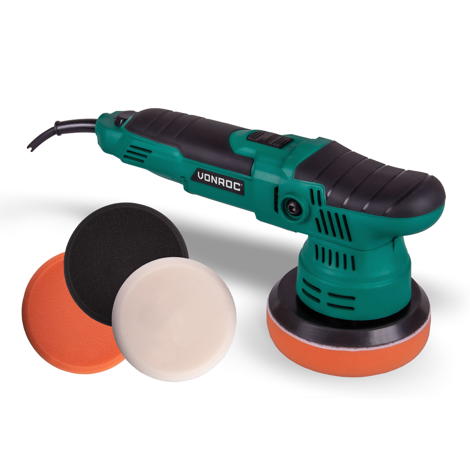 Exzenter poliermaschine 650W Inkl. 4 Polierscheiben