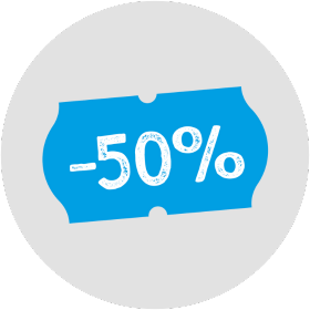 50% korting