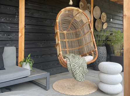 Buiten aqua hangstoel
