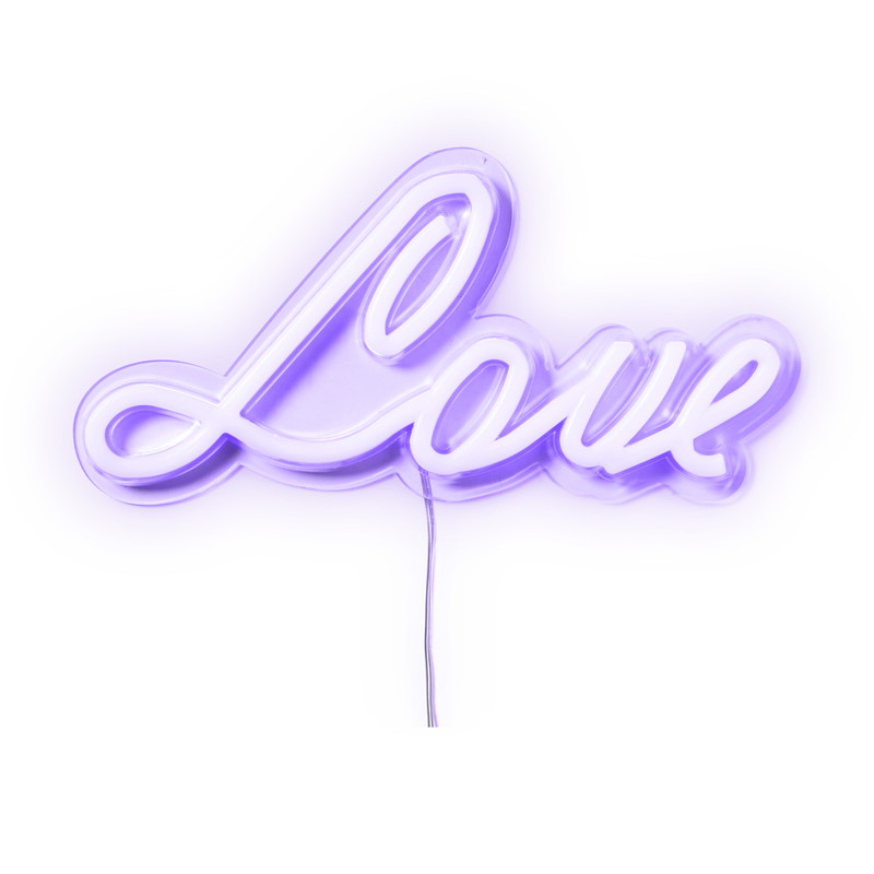 Neon light love - diverse kleuren - 15x30x1.5 cm Neon light love - diverse kleuren - 15x30x1.5 cm