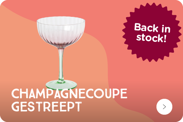 Champagne Coupe Gestreept