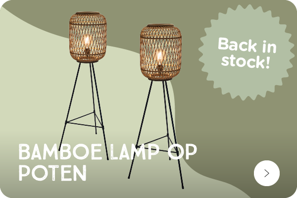 Bamboe lamp op poten