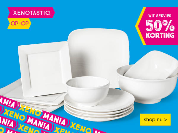 Xenomania | wit servies 50% korting