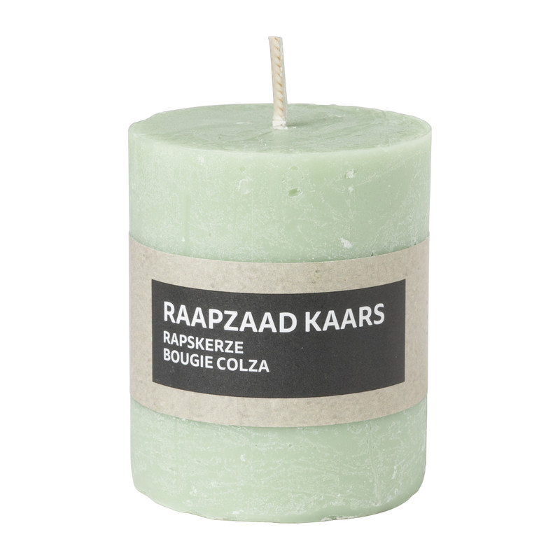 Kaars Raapzaad groen 7x7 Kaars Raapzaad groen 7x7