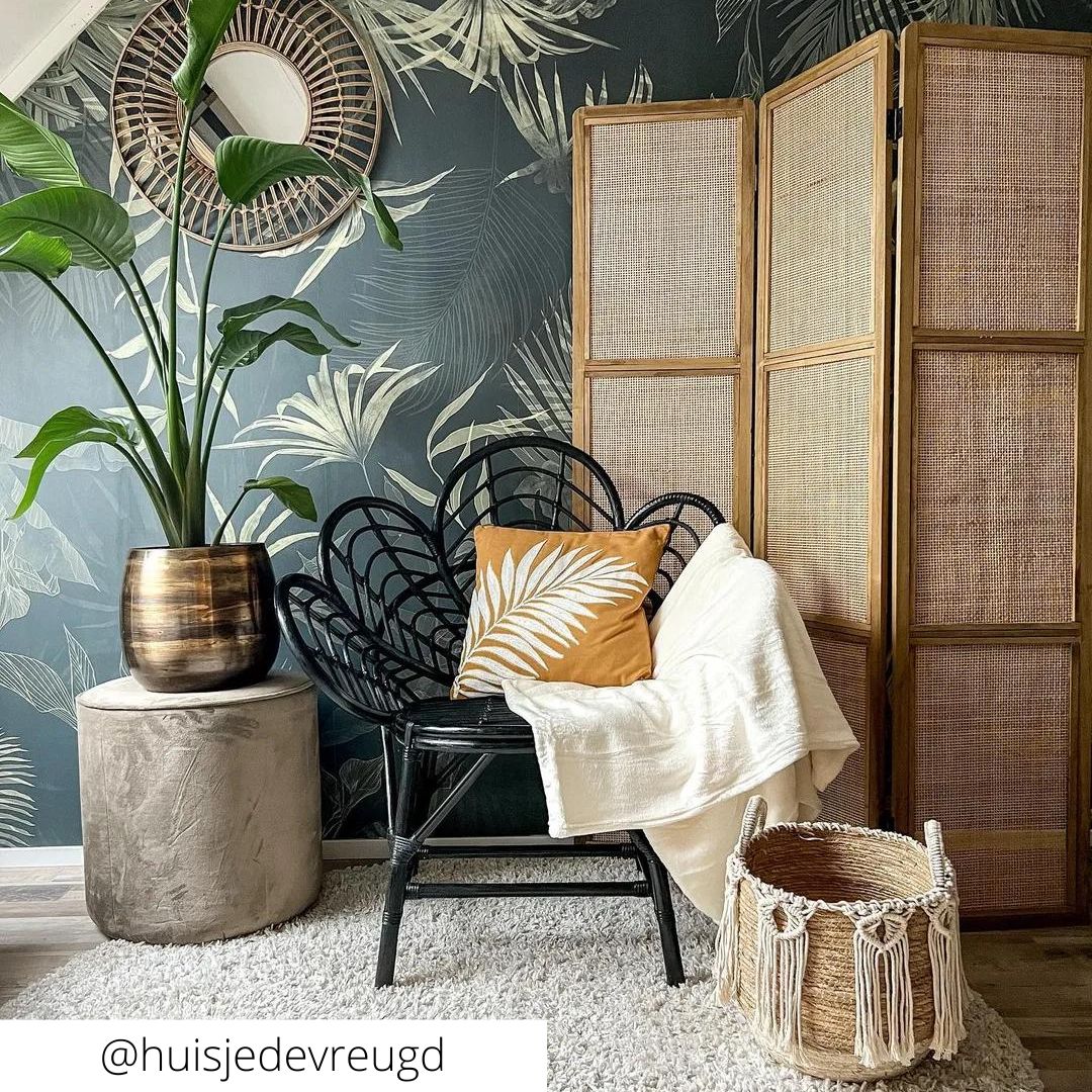 Rotan lotus kuipstoel
