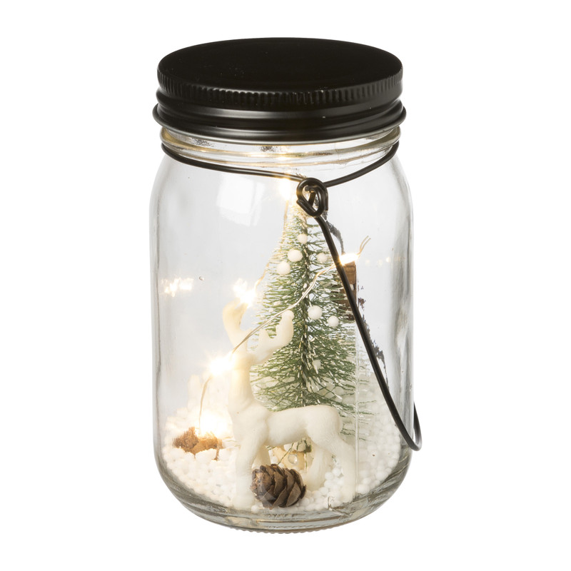 Kerstboom in pot met verlichting