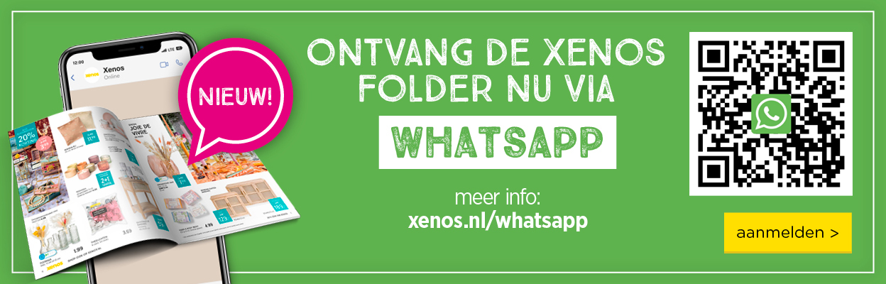Ontvang de Xenos folder nu via WhatsApp