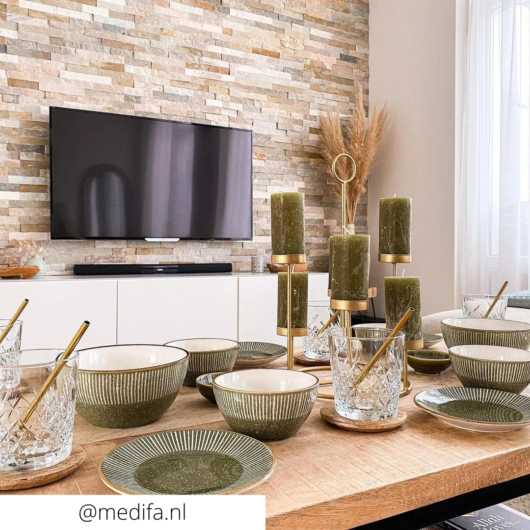Dinerbord Yara - groen