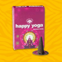 Wierookkegeltjes Happy Yoga Wierookkegeltjes Happy Yoga