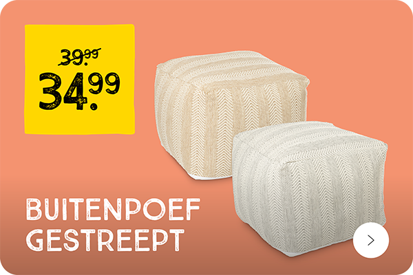Buitenpoef gestreept