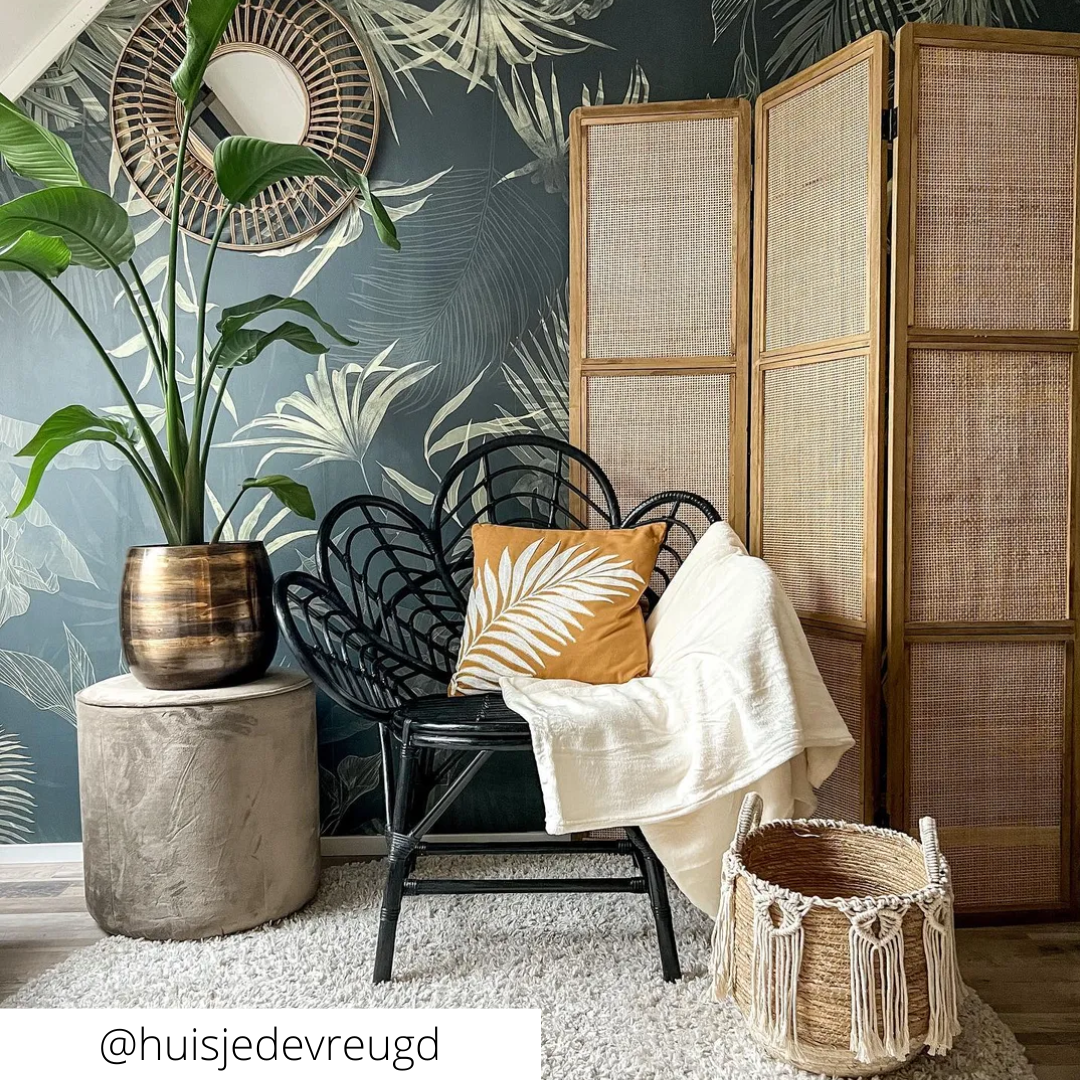 Rotan lotus kuipstoel