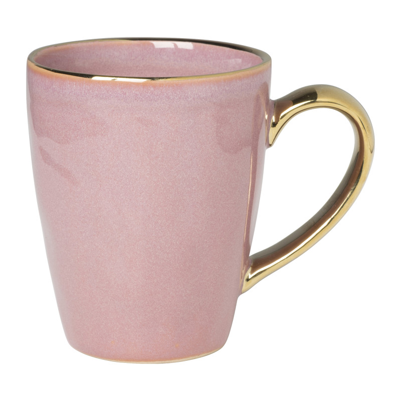 Mok met gouden oortje - roze