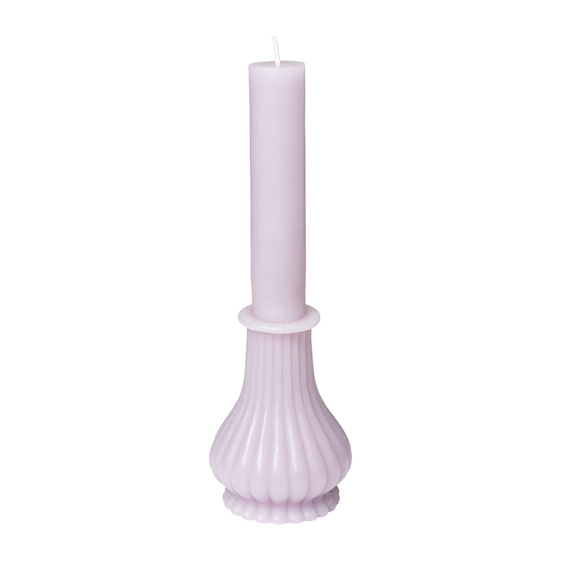 Kaars kandelaar - lila - %u23008x25 cm - 220 ml
