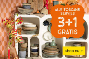 Toscane servies 3+1 gratis