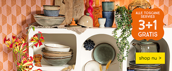 Toscane servies 3+1 gratis