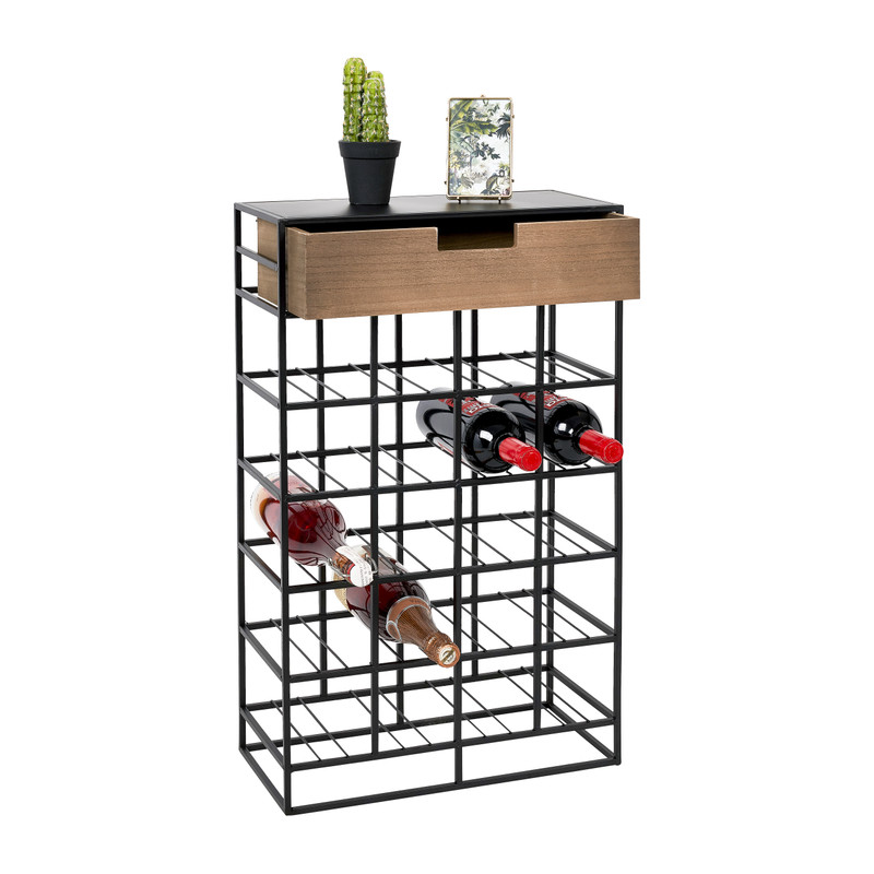 Wijnrek met lade - voor 20 flessen - 44x21x71 cm Wijnrek met lade - voor 20 flessen - 44x21x71 cm