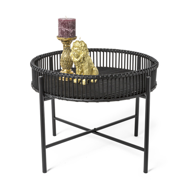 Bijzettafel met bamboe tray Bijzettafel met bamboe tray