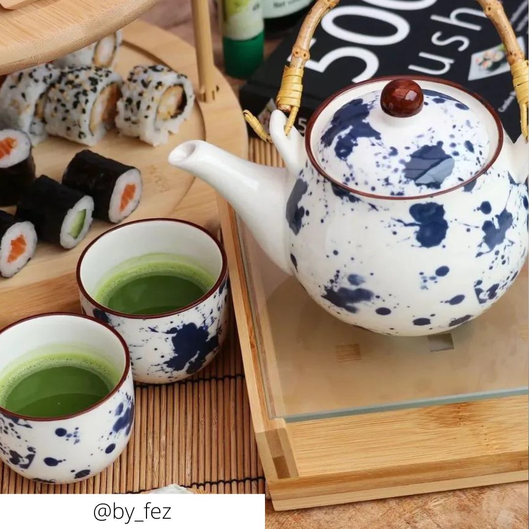 Theepot indigo blue - diverse varianten - blauw/wit