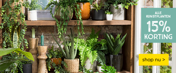15% korting op ALLE kunstplanten | shop nu