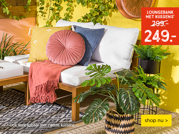 Loungebank acacia met korting | shop nu