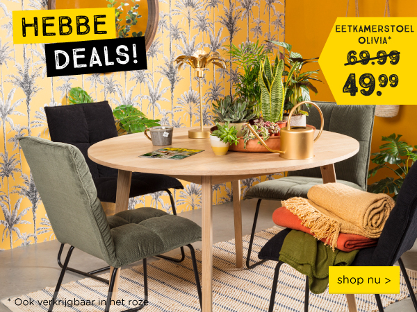 Eetkamerstoel Olivia van 69,99 voor 49,99 | shop nu