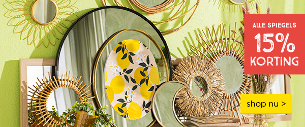 15% korting op spiegels | shop nu