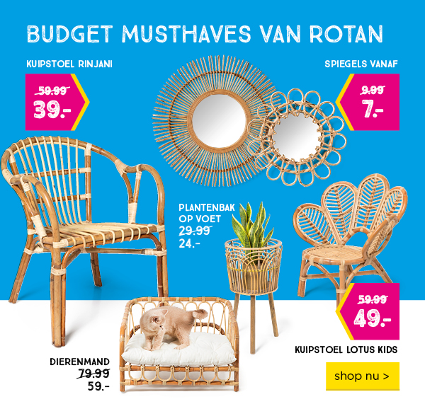 Rotan en bamboe musthaves | shop nu