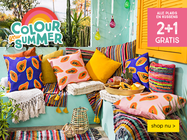 2+1 gratis op alle kussens en plaids | shop nu