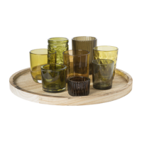 Plateau naturel - met 8 theelichten - ø32x10 cm Plateau naturel - met 8 theelichten - ø32x10 cm