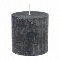 Kaars rustiek - okergeel - ø10x10 cm