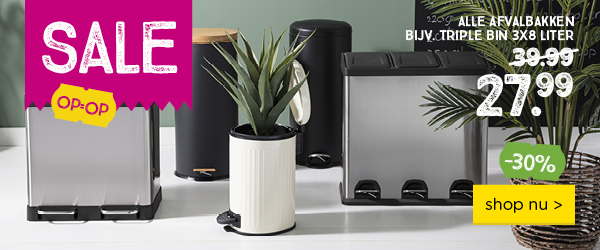 Prullenbakken met 30% korting | shop nu